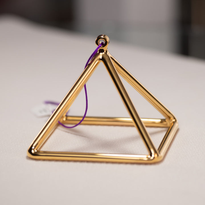 6" D#+13 24k Gold Crystal Pyramid