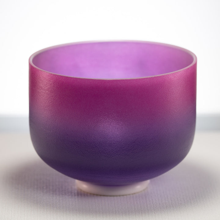 10" G-26 Blossoming Heart Frosted Crystal Singing Bowl