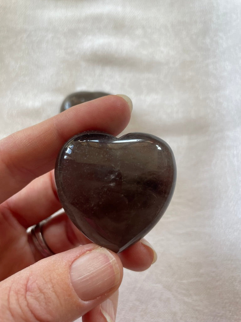 Smoky Quartz Hearts