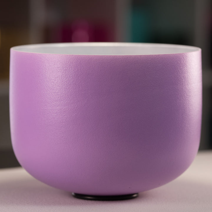 11.75" A#+3 Frosted Lilac Blossom Crystal Singing Bowl