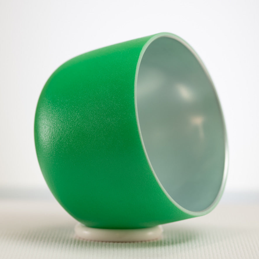 9" A#-22 Emerald Heart Frosted Singing Bowl from Sacred Singing Bowls™