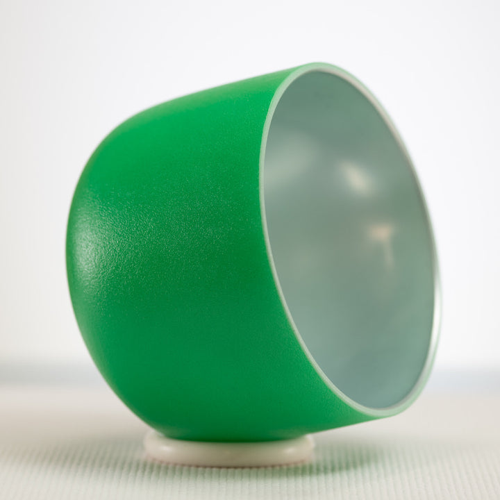 9" A#-22 Emerald Heart Frosted Singing Bowl from Sacred Singing Bowls™