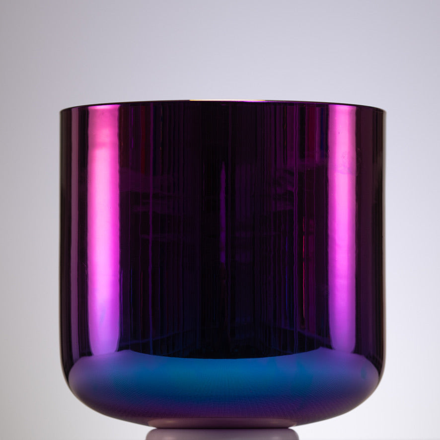 Purple Third Eye chakra singing bowl for sound healing
