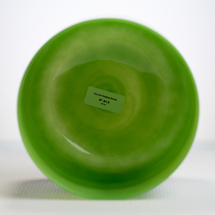 Green third eye chakra singing bowl