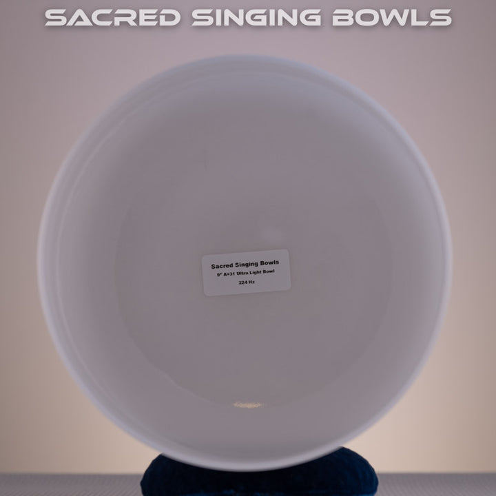 White Crystal singing bowl for sound baths