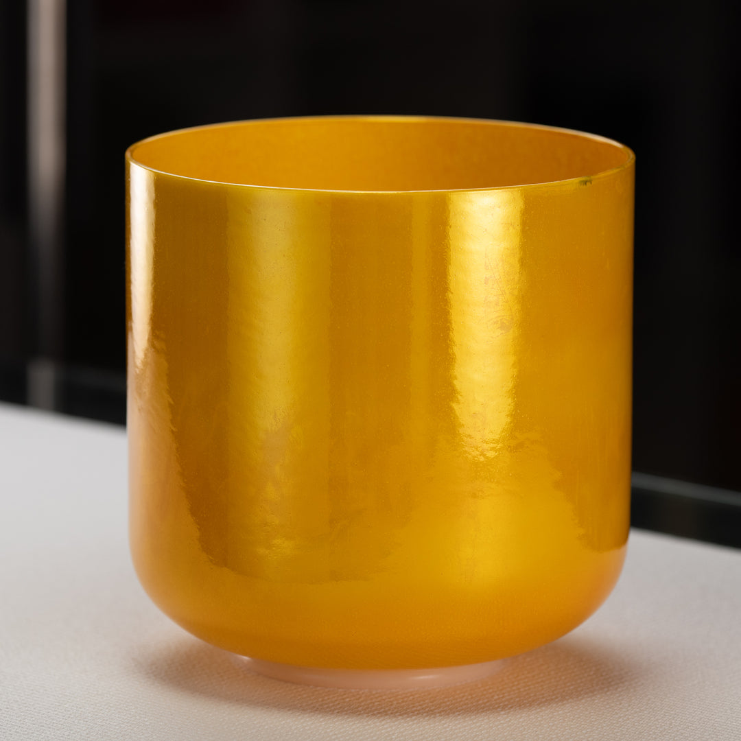 Yellow third eye chakra singing bowl