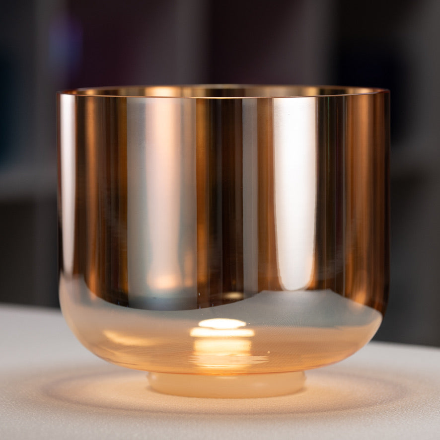 9" B-42 Summer Sun Crystal Singing Bowl from Bowls of Sound