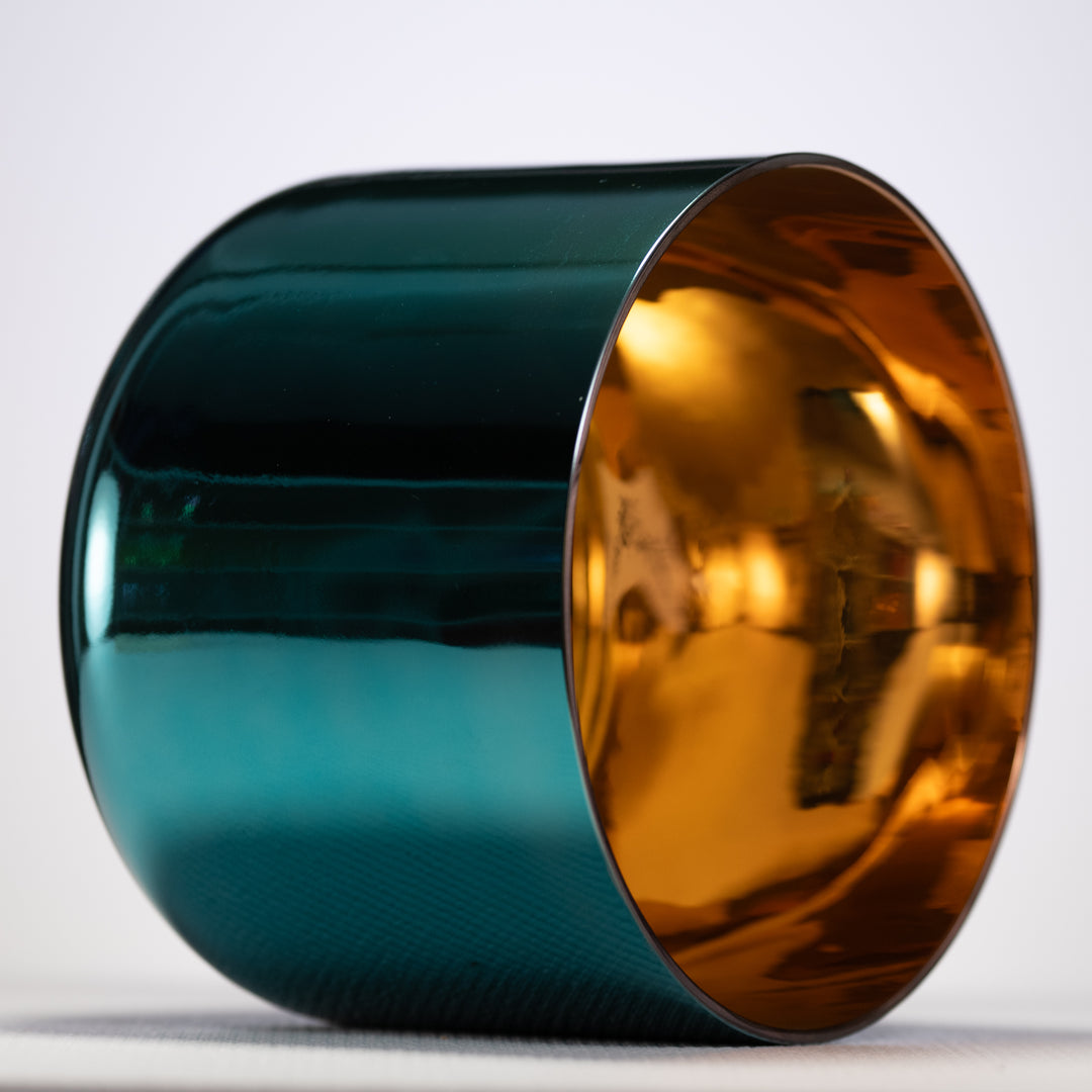 9" B+18 Celestial Melody Crystal Singing Bowl, 24k Gold inside from Sacred Singing Bowls™