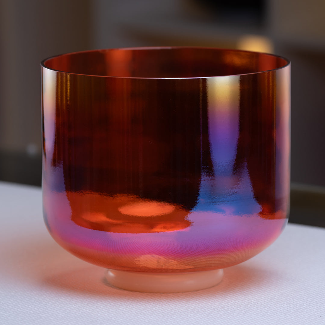 9" B+6 Topaz Transformation Crystal Singing Bowl from Bowls of Sound