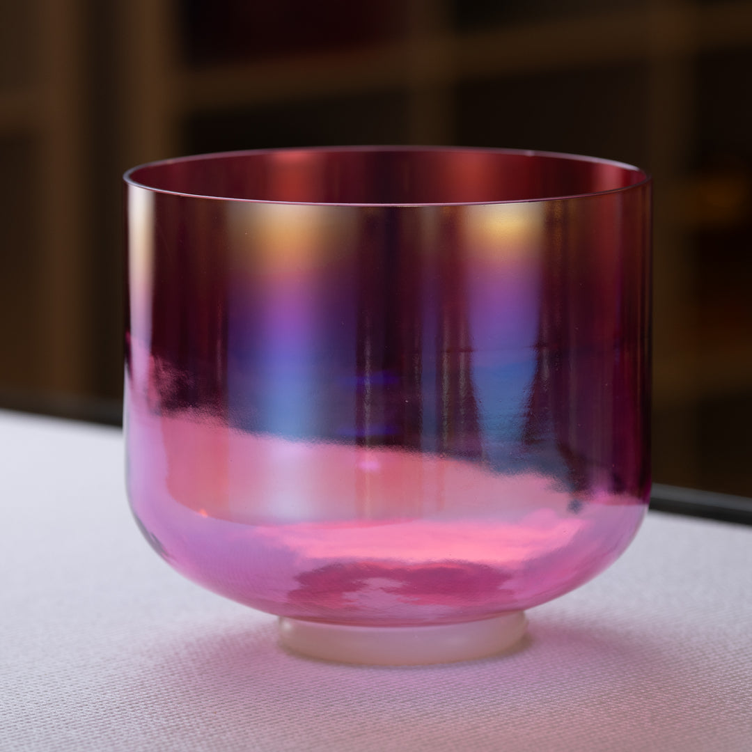 Pink crystal singing bowl