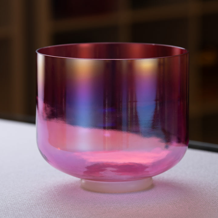 Pink crystal singing bowl