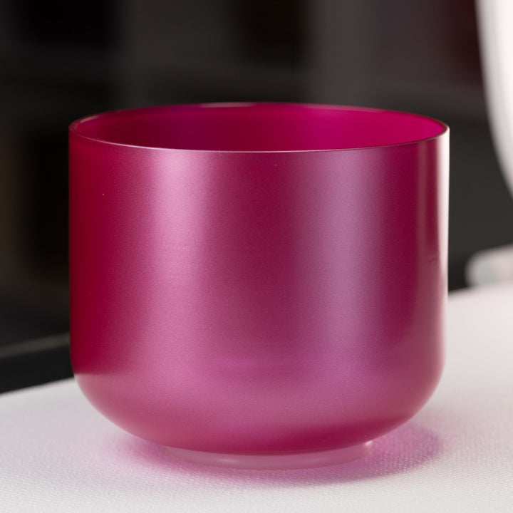Pink crystal sound healing bowl
