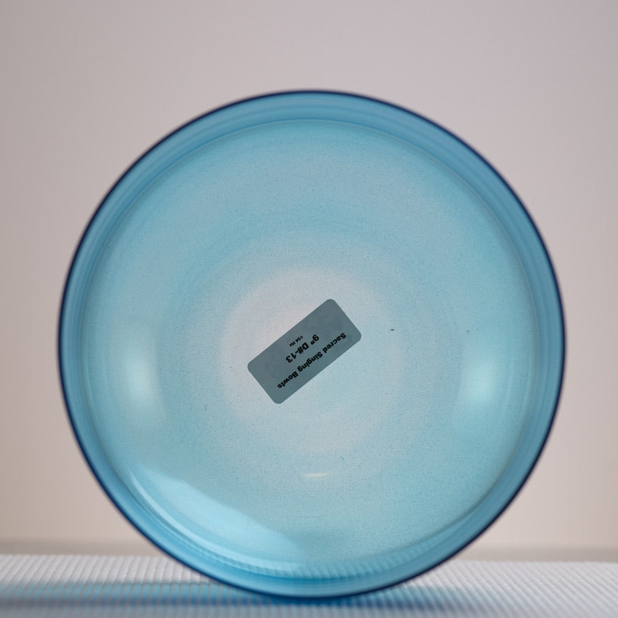 Sacred Singing Bowls™ product label with bowl specifications