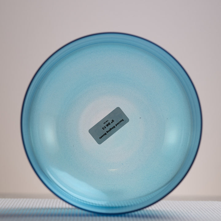 Sacred Singing Bowls™ product label with bowl specifications
