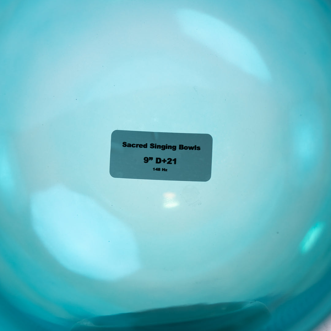 Sacred Singing Bowls™ product label with bowl specifications