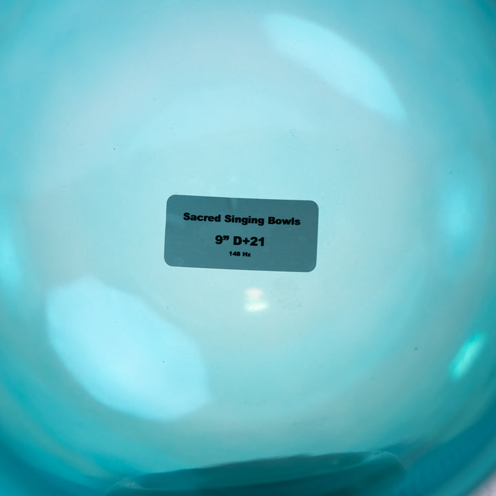 Sacred Singing Bowls™ product label with bowl specifications