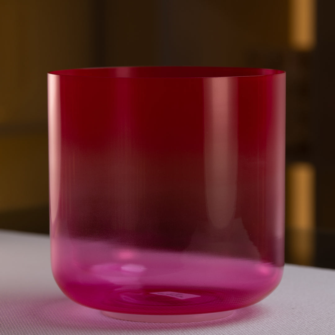 Pink sacral chakra sound healing bowl