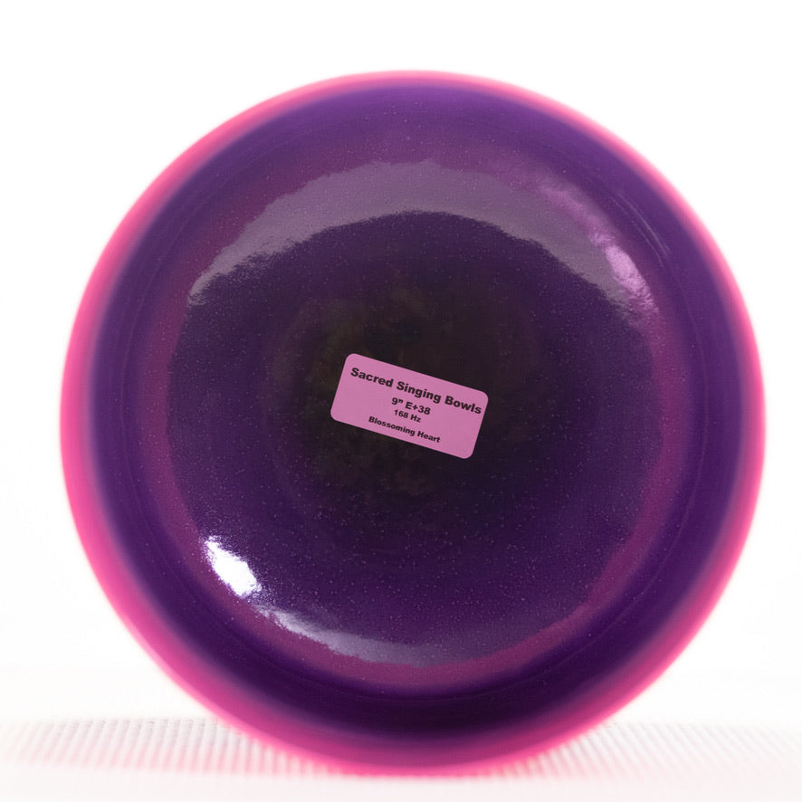 Sacred Singing Bowls™ product label with bowl specifications