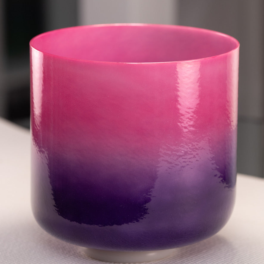 Pink & purple crystal singing bowl