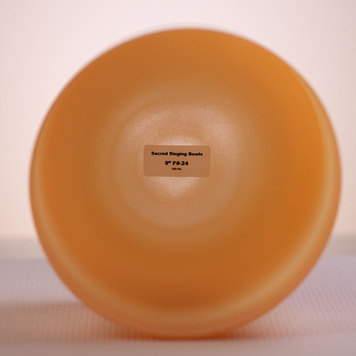 Sacred Singing Bowls™ product label with bowl specifications