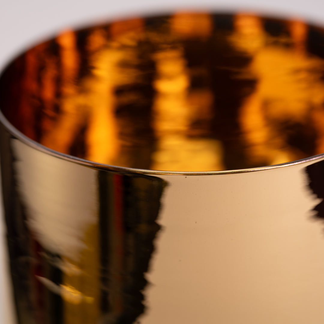 24k Gold singing bowl close up