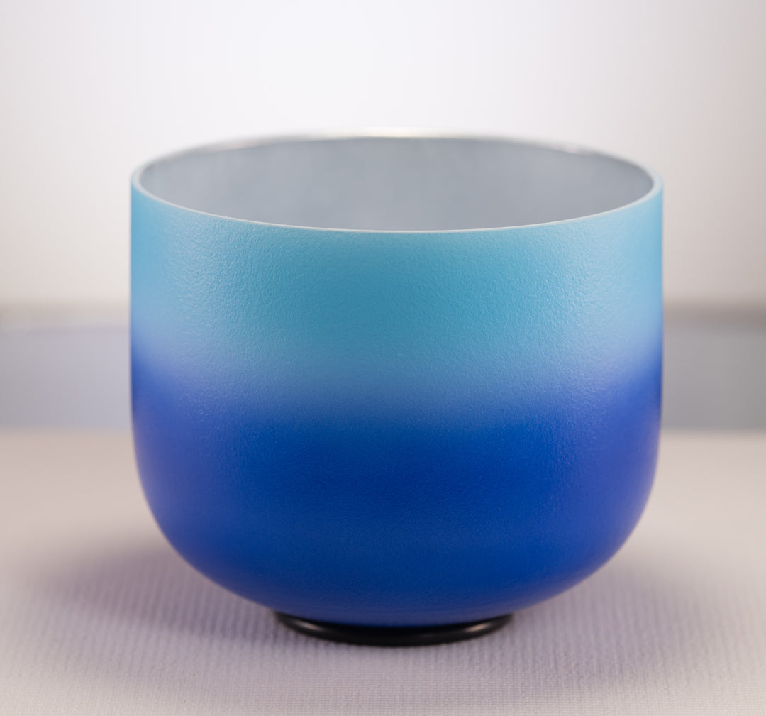 9" F#-3 Frosted Father Sky Crystal Singing Bowl from Sacred Singing Bowls™