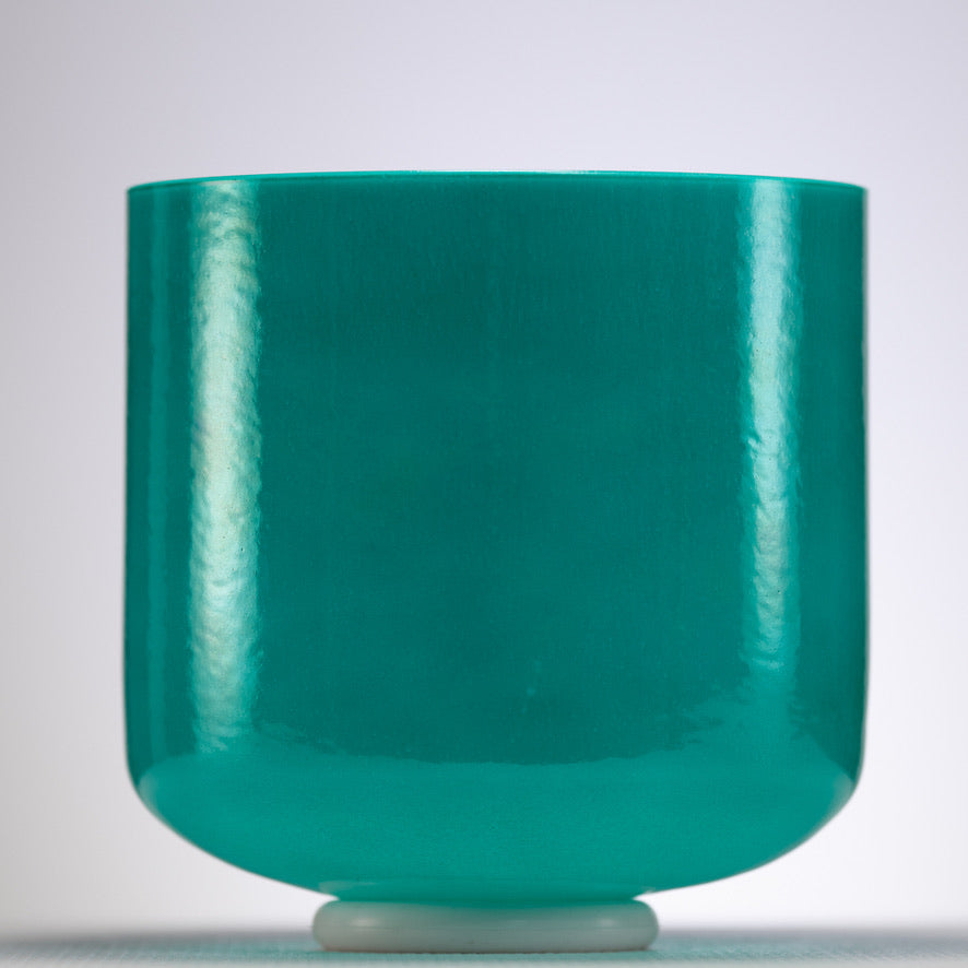 9" F#+18 Turquoise Tide Crystal Singing Bowl from Sacred Singing Bowls™