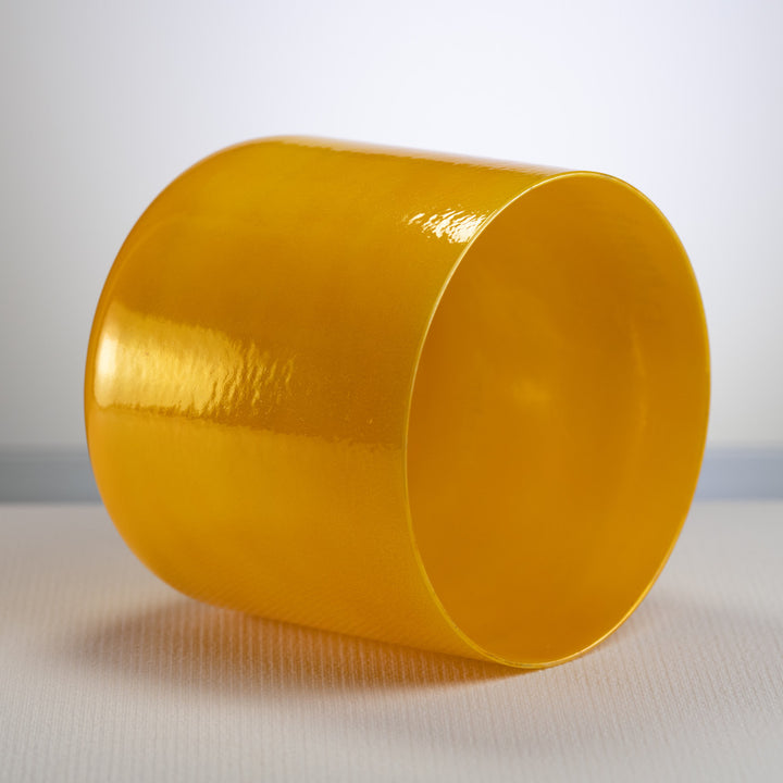 Yellow throat chakra singing bowl