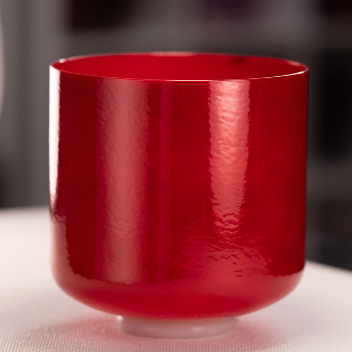 9" G+0 Crimson Dawn Crystal Singing Bowl from Bowls of Sound