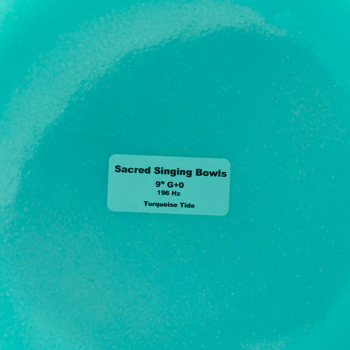 Sacred Singing Bowls™ product label with bowl specifications
