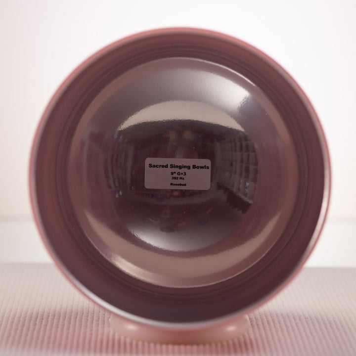 Sacred Singing Bowls™ label with bowl specifications