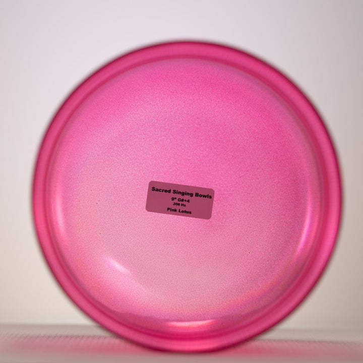 Sacred Singing Bowls™ product label with bowl specifications