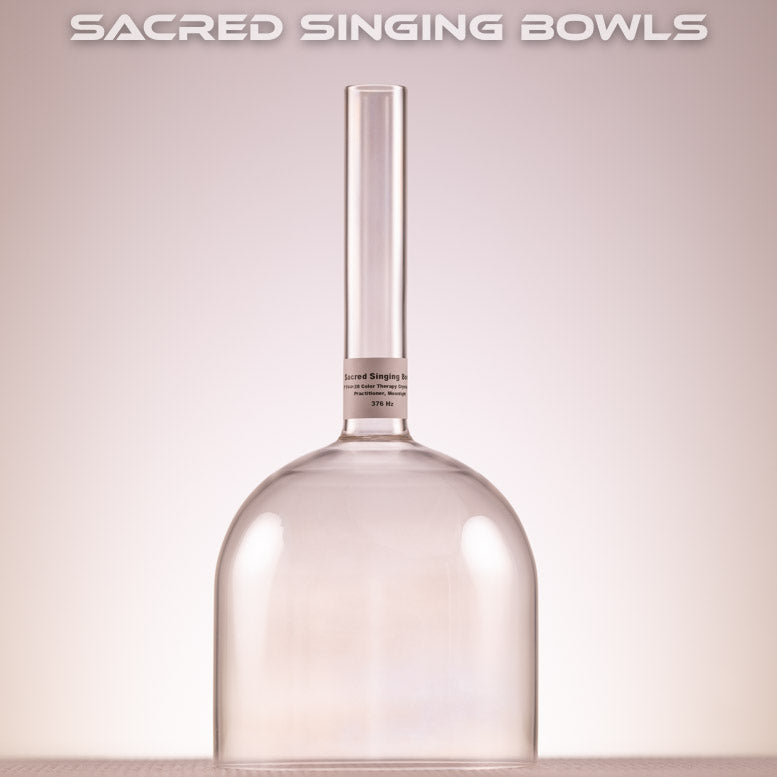 5" F#+28 Snow Quartz Color Crystal Singing Bowl, Handheld, Sacred Singing Bowls