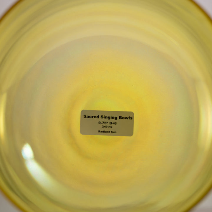 9.75" B+6 Radiant Sun Crystal Singing Bowl, Perfect Pitch
