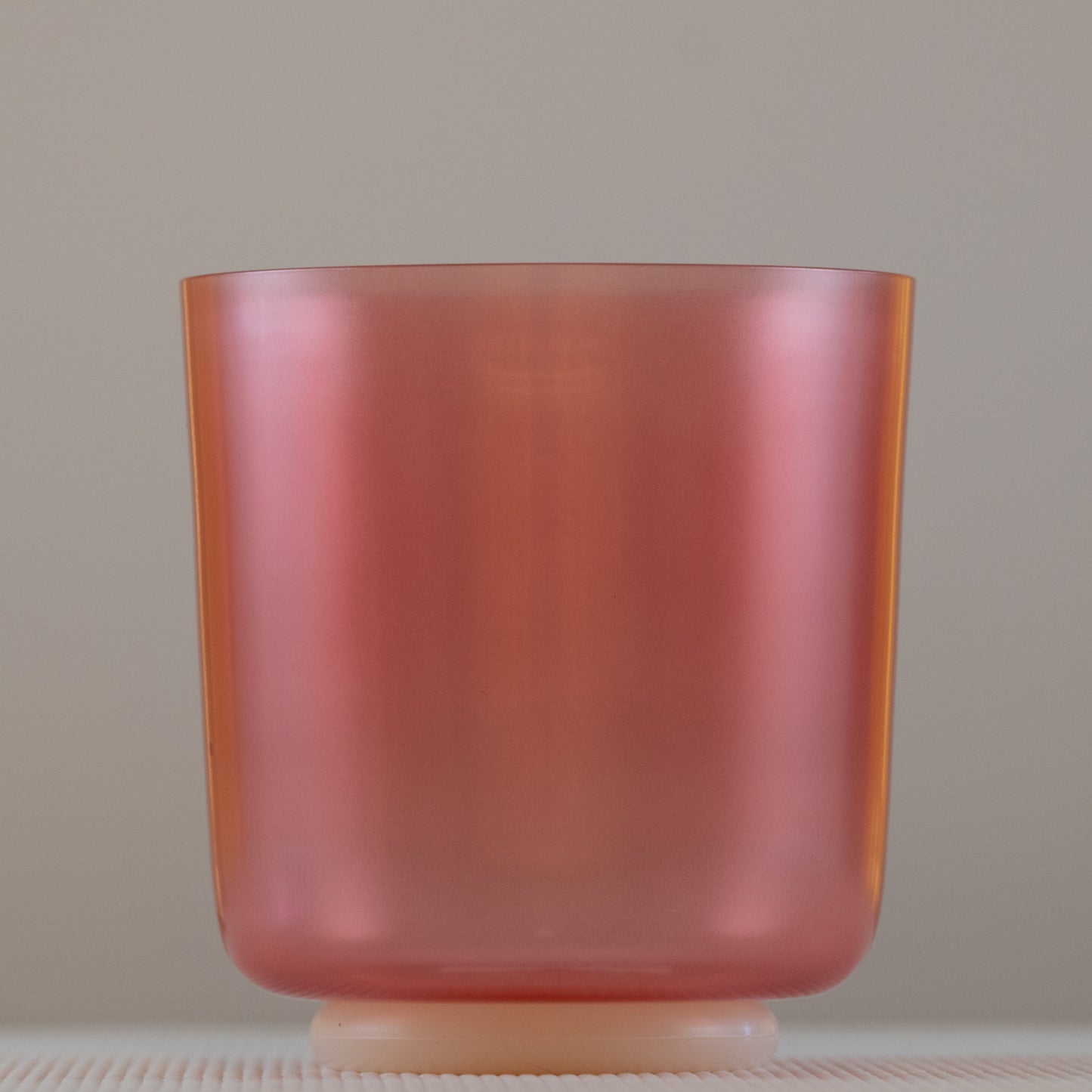 6.75" C-3 Ruby Color Crystal Singing Bowl, Lightly Frosted Outside, Perfect Pitch, Sacred Singing Bowls