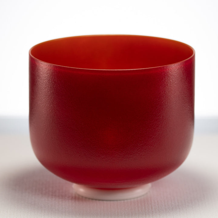 9" D-24 Sedona Sunrise Frosted Crystal Singing Bowl