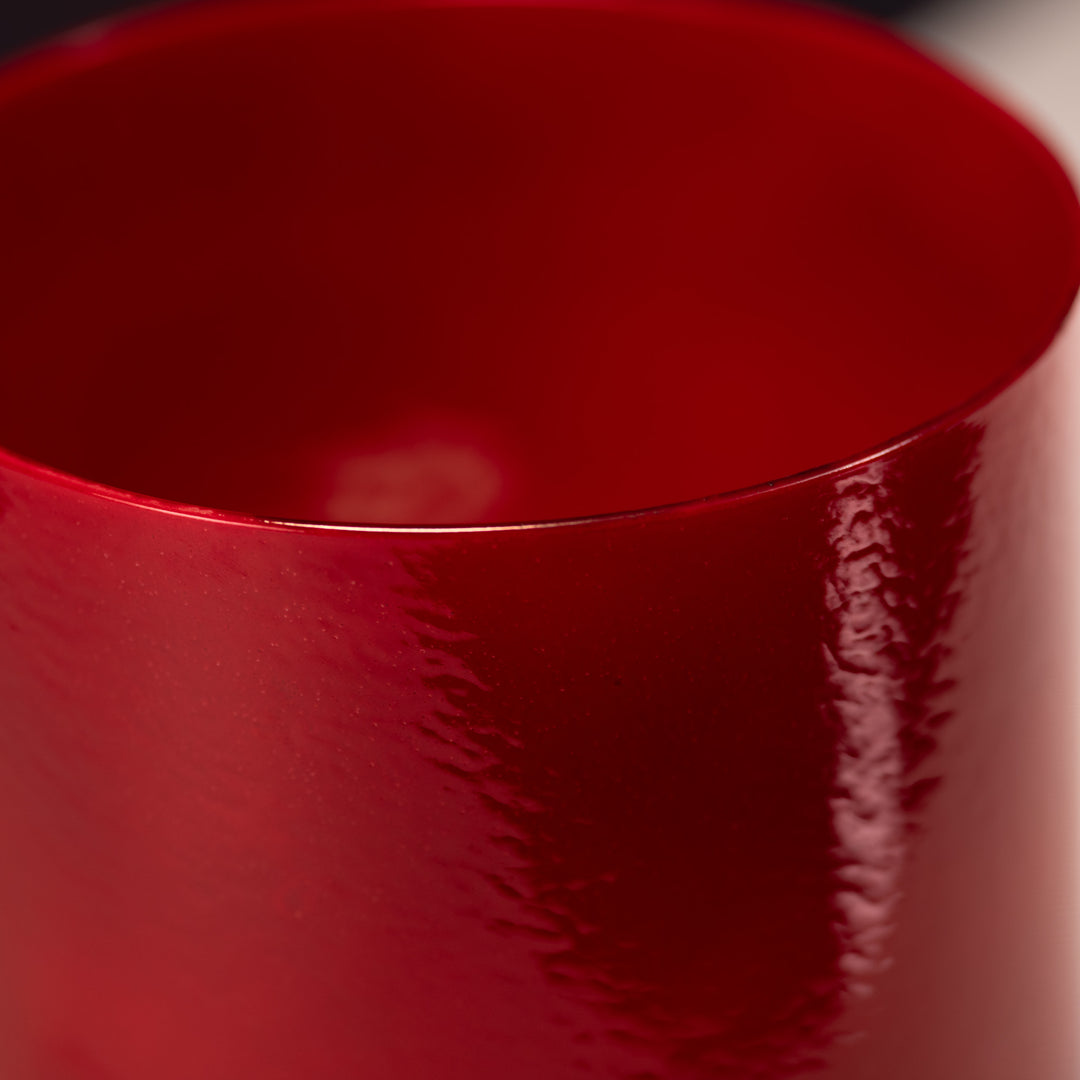 8" A-7 Crimson Dawn Crystal Singing Bowl, Perfect Pitch