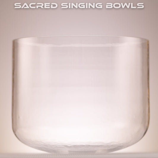 12" C#+42 Clear Quartz Crystal Singing Bowl, Sacred Singing Bowl