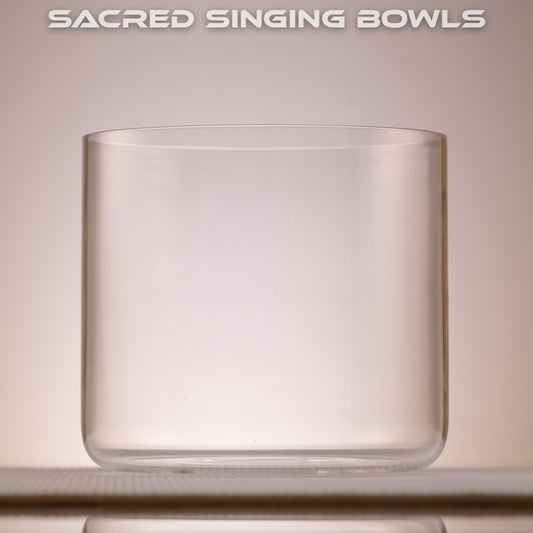 8" C-24 Clear Quartz Crystal Singing Bowl, Sacred Singing Bowls