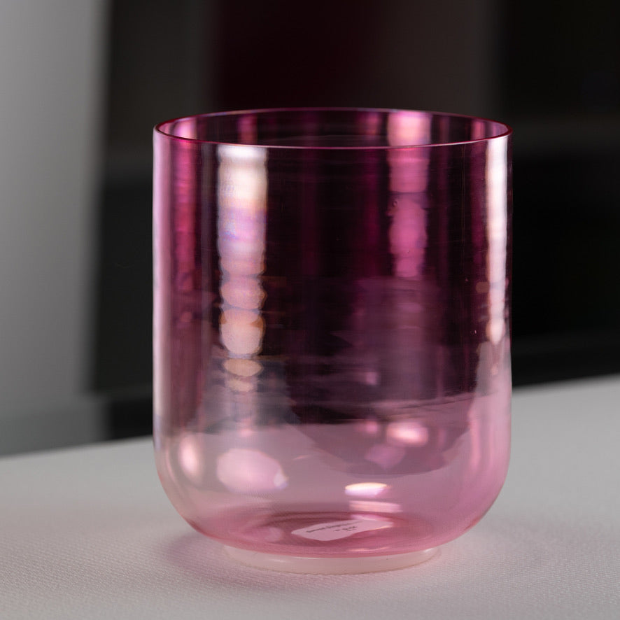 7" D-44 Pink Lotus Crystal Singing Bowl