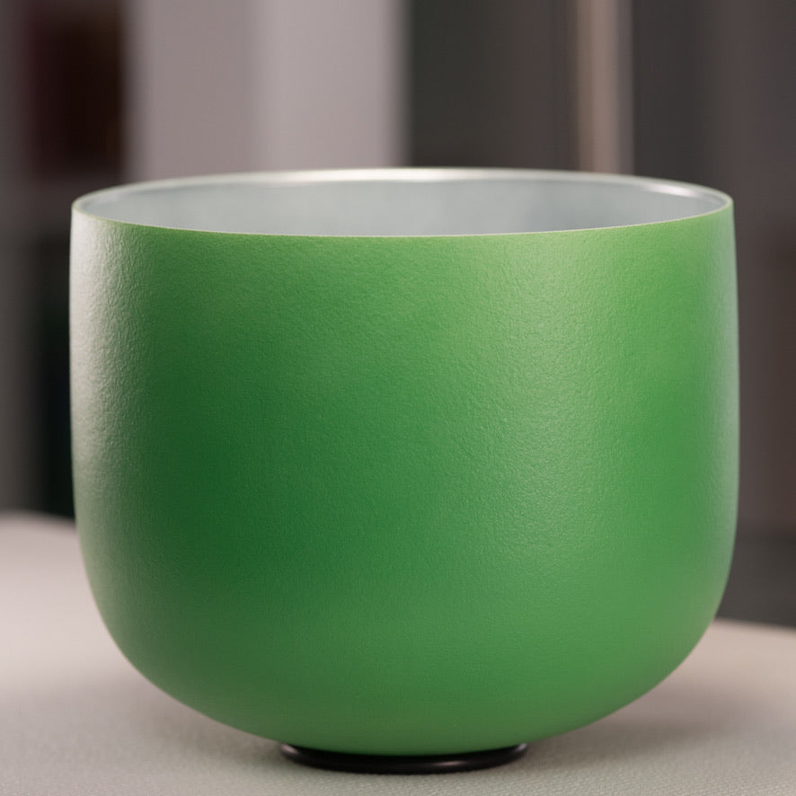 10.75" C-30 Frosted Sacred Sage Crystal Singing Bowl