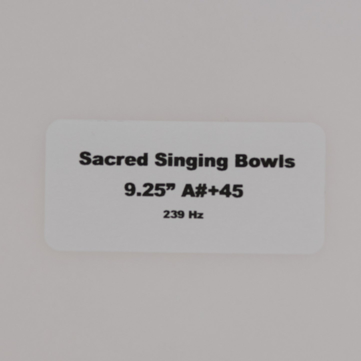 9.25" A#+45 White Light Quartz Crystal Singing Bowl, Sacred Singing Bowls