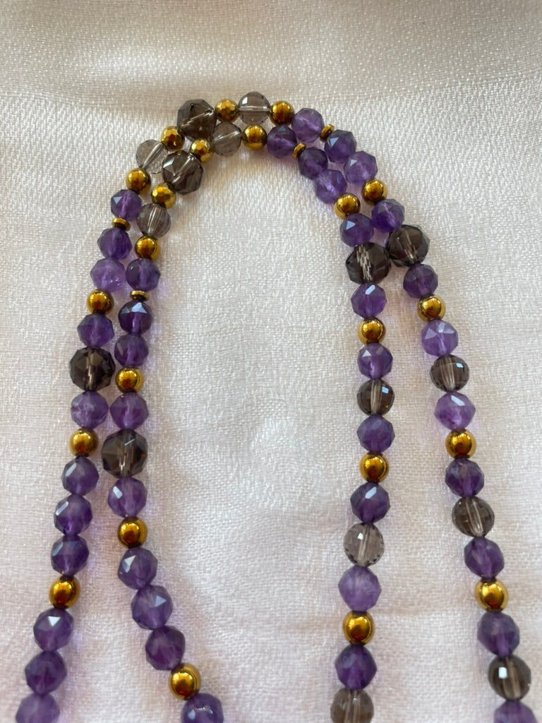 Faceted Amethyst Mala