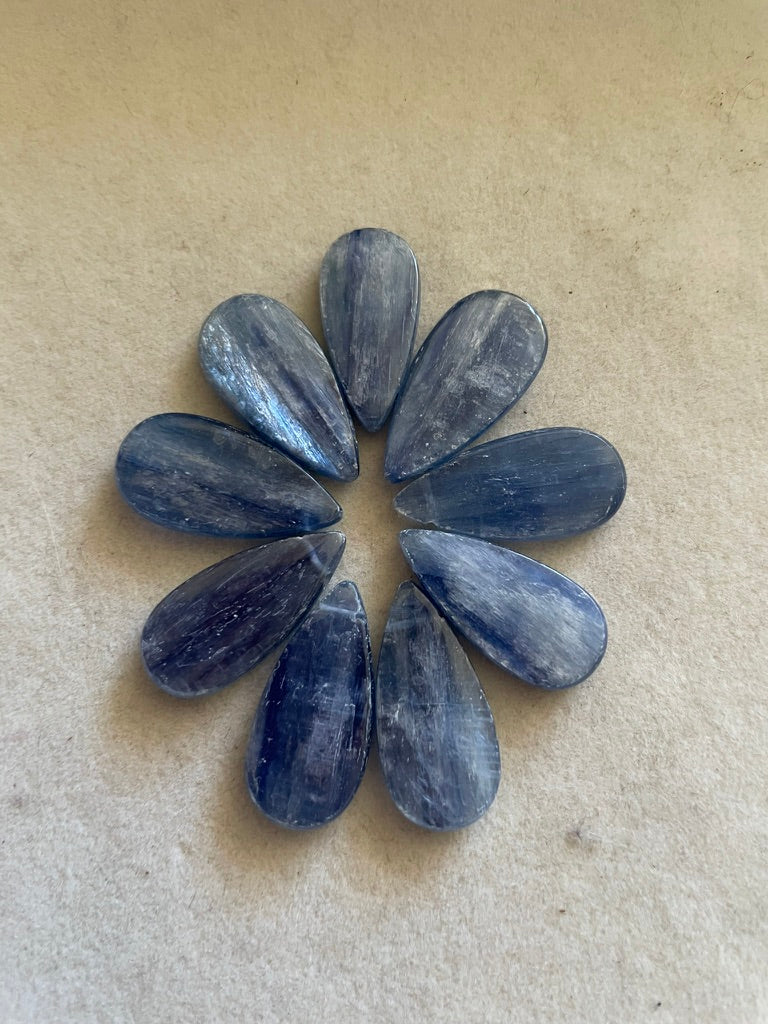 Kyanite Tear Drop Beads, Extra Small