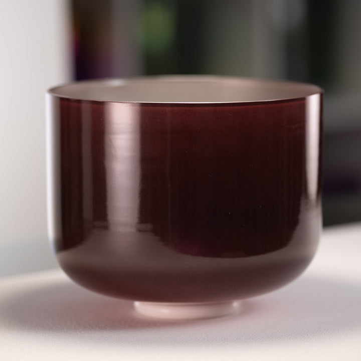 11" G-44 Sacred Ground Crystal Singing Bowl, Silver inside