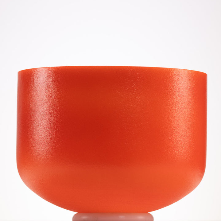 10" C#+5 Setting Sun Crystal Singing Bowl, Silver inside