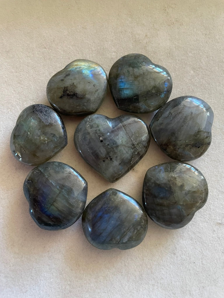 Labradorite Hearts, Small