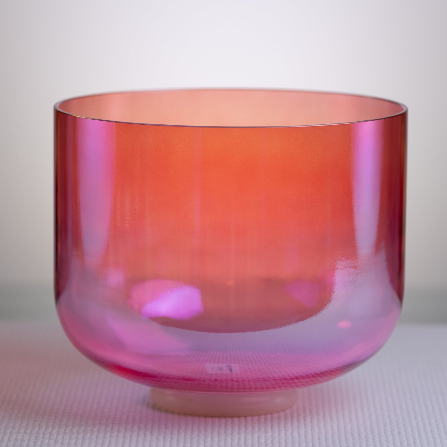 10" G+45 Rose Blossom Crystal Singing Bowl, Prismatic