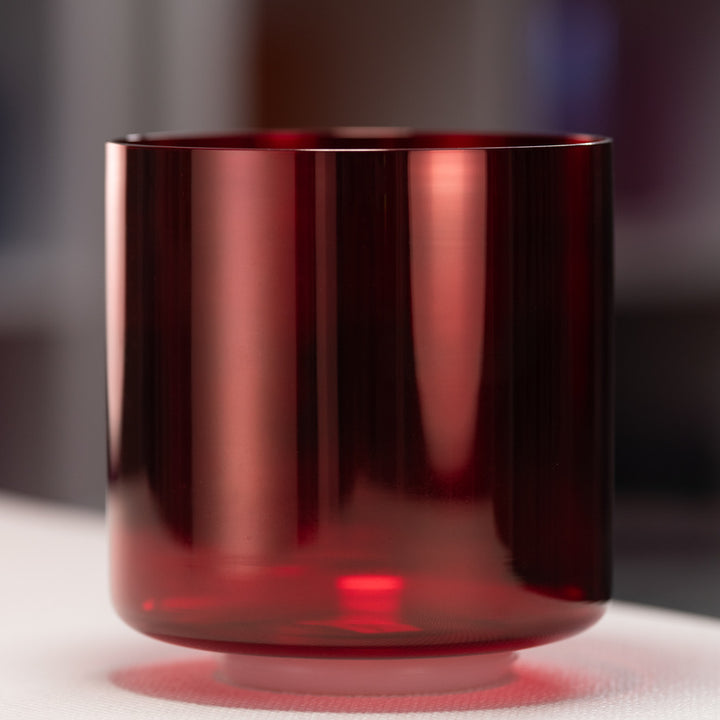7" C#-1 Ruby Ray Crystal Singing Bowl, Perfect Pitch