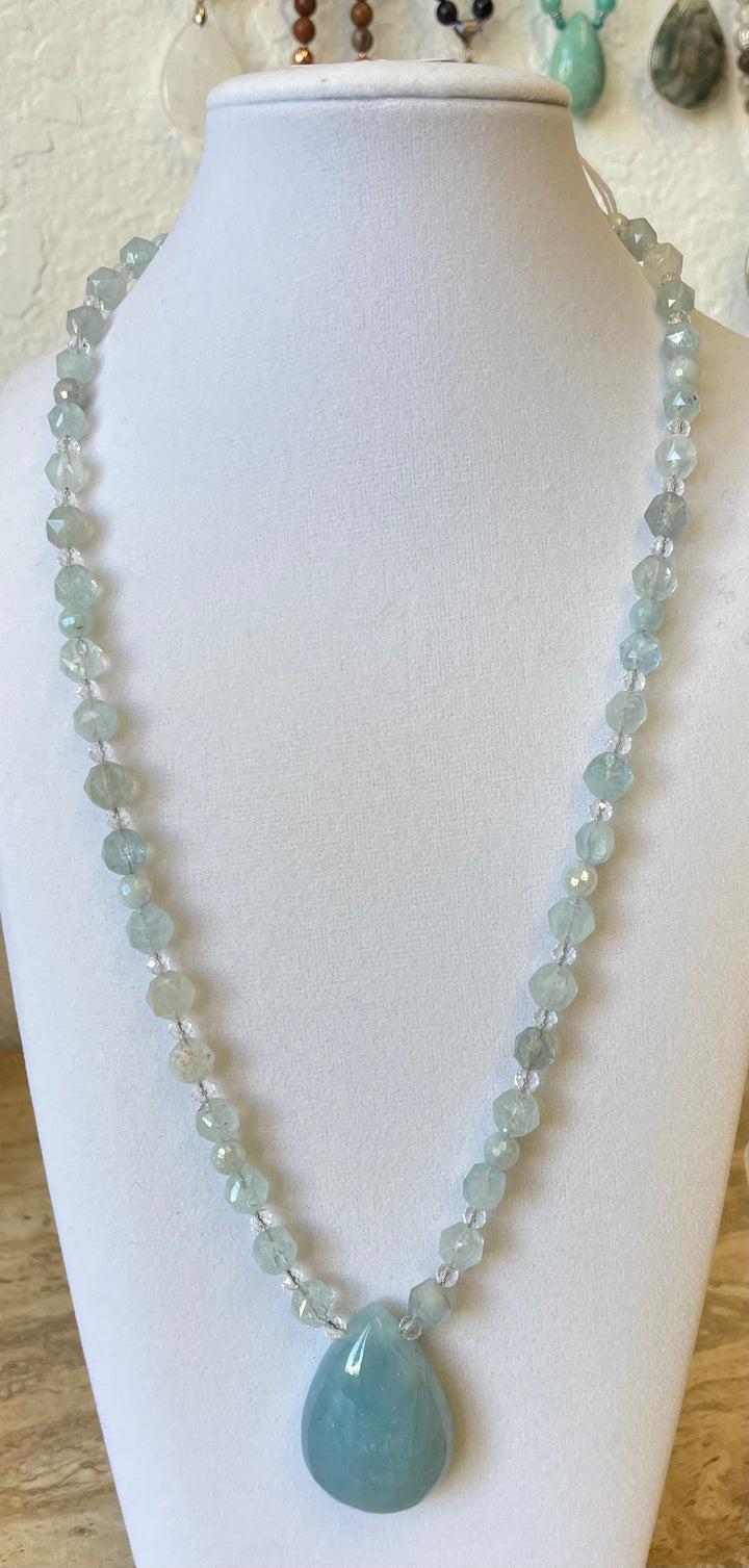 Aquamarine Necklace made by Tara Kaur